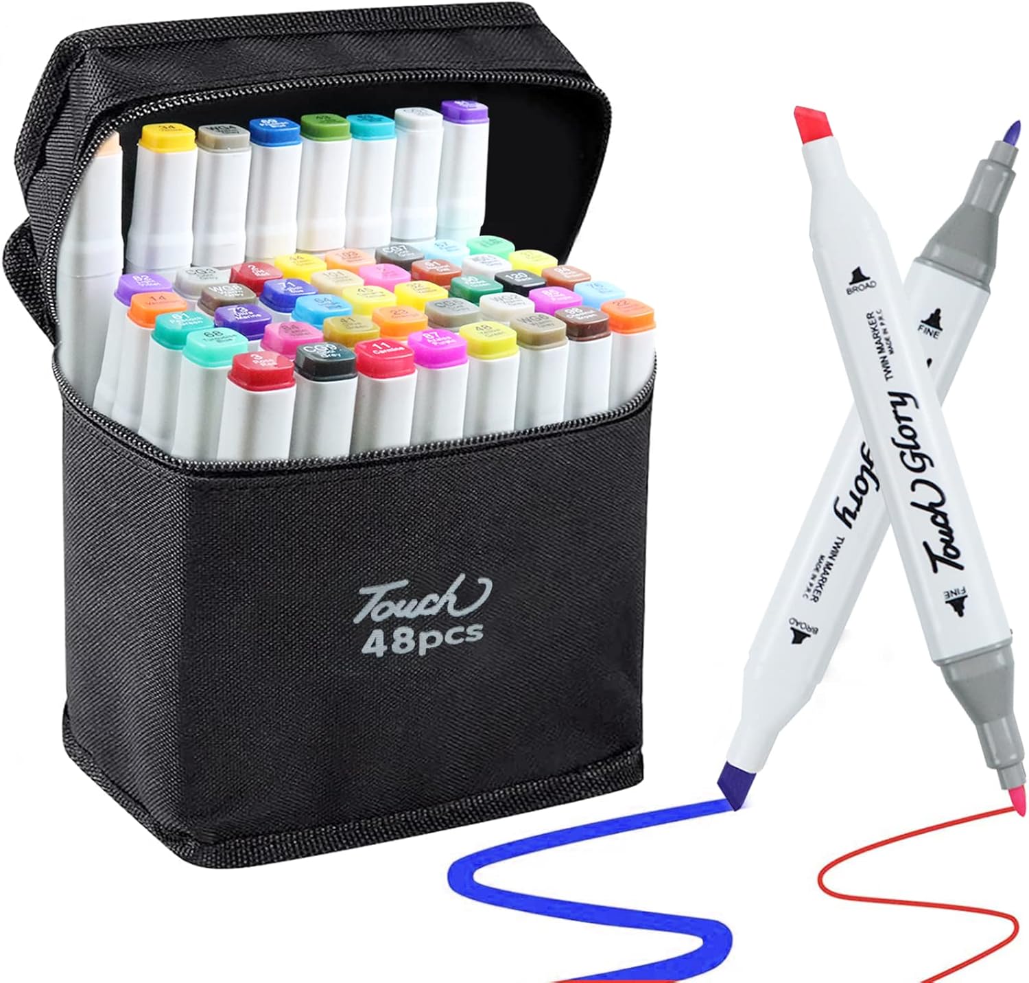 Simpleoa 48 Alcohol Markers for Kids, Artist Graphic Markers Dual Tip Art Markers for Drawing