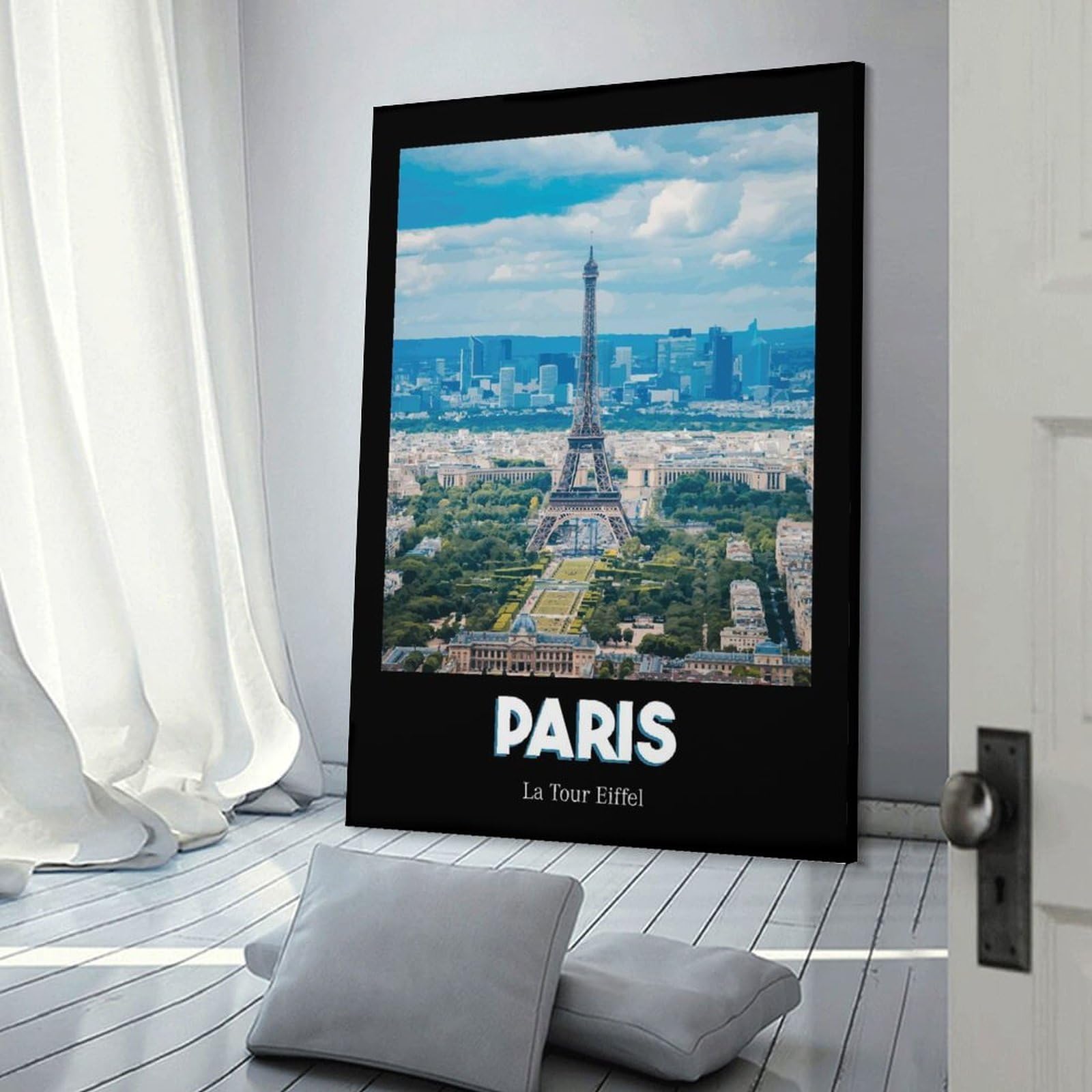 Canvas Wall Decor The Eiffel Tower, 24x36inch(60x90cm), for Gallery Wall Layouts in Home Or Office, Home Wall Art for Statement Displays