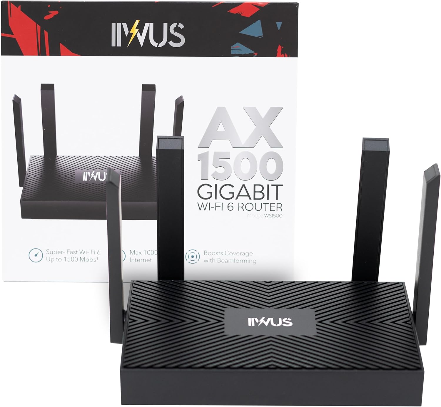 AX1500 Gigabit WiFi Router, WiFi 6 Gaming Router, Secure Router with VPN Technology, Dual-Band 1.5 Gbps, 4 Antennas, MU-MIMO, Connect Up to 60+ Devices AX1500 Gigabit WiFi Router, WiFi 6 Gaming Router, Secure Router with VPN Technology, Dual-Band 1.5 Gbps, 4 Antennas, MU-MIMO, Connect Up to 60+ Devices