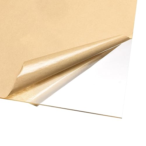 uxcell Hoja acrílica fundida transparente blanca, 12 x 12 pulgadas, 0.118 in de grosor, tablero acrílico de plástico PMMA para proyectos de