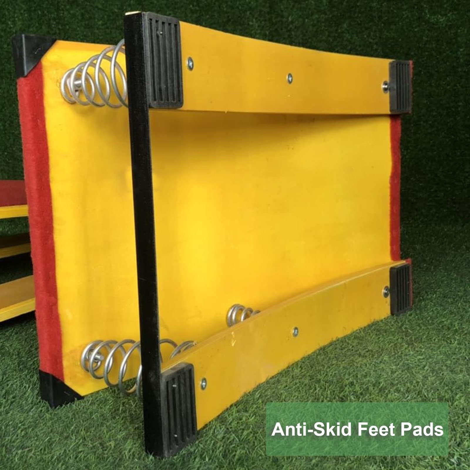 Trampolino da Salto per Bambini, in Legno Duro, 2 Molle con Feltro Antiscivolo e Cuscinetti per i Piedi, Adatto per Palestra, Scuola e casa.