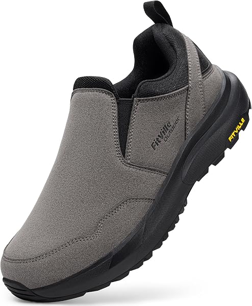 Buty do chodzenia FitVille Męskie bardzo szerokie trekkingowe Antypoślizgowe buty outdoorowe Lekkie oddychające do chodzenia ze wsparciem łuku stopy