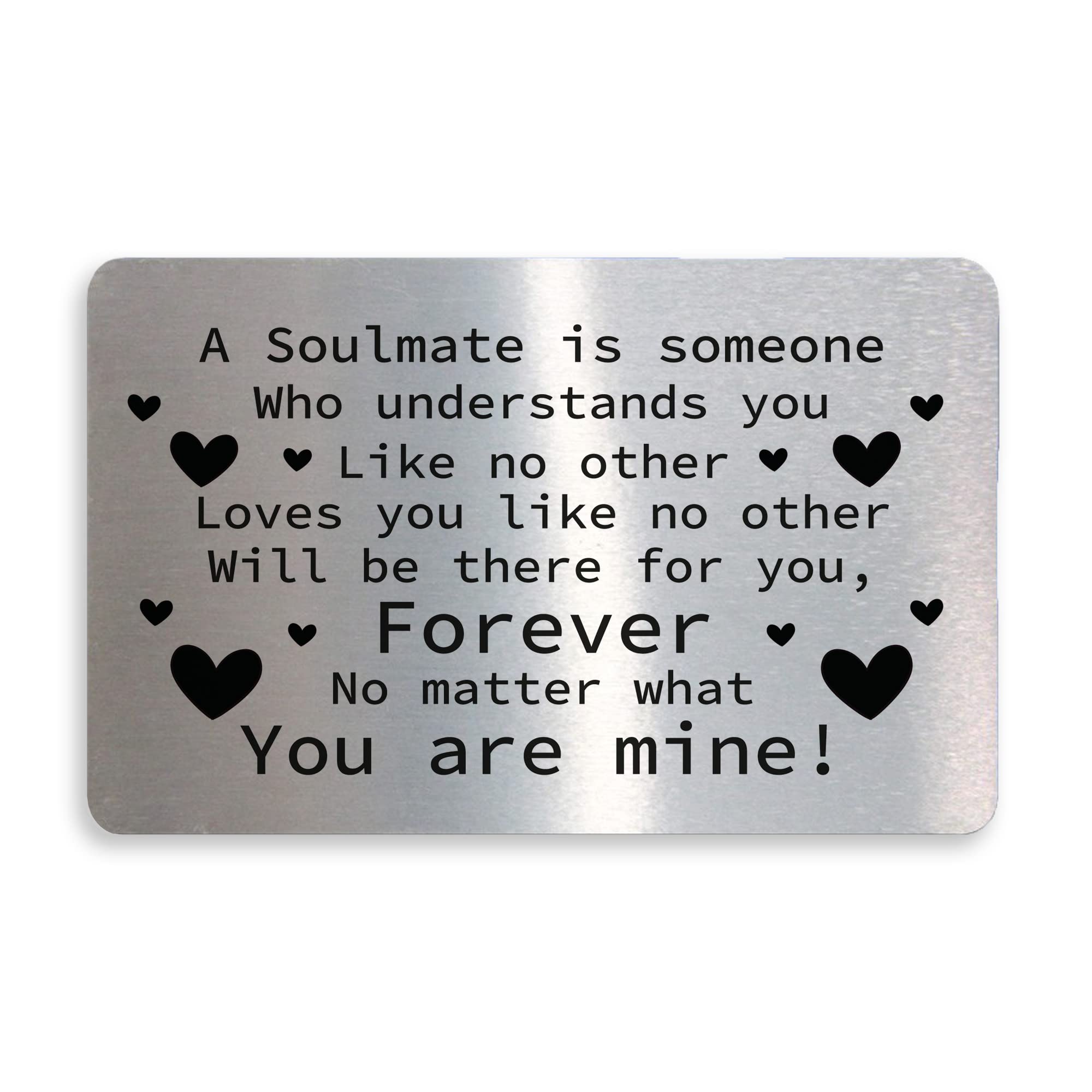RED OCEAN Soulmate Gift For Boyfriend Girlfriend Valentines Anniversary For Him Her Keepsake Wallet Insert