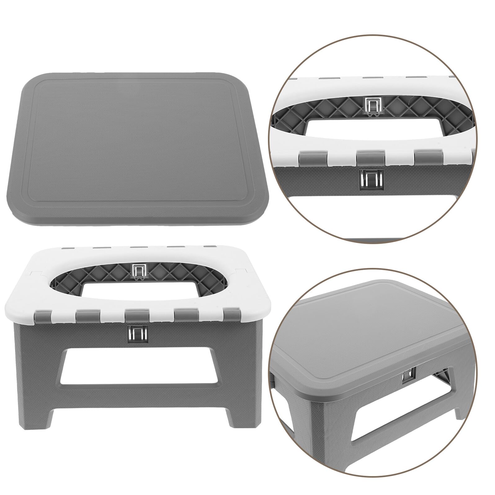 Toddmomy Inodoro Portátil Plegable para Camping y Emergencia Taburete Compacto Pequeño para Adultos Diseño Sellado Antiolor Fácil Almacenamiento para Coche y Exteriores
