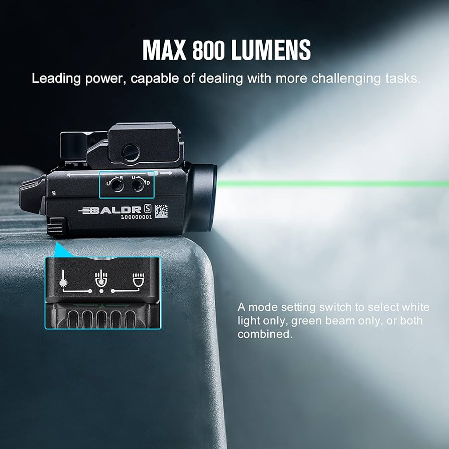 Amazon.com: OLIGHT Baldr S 800 Lumens Compact Rail Mount