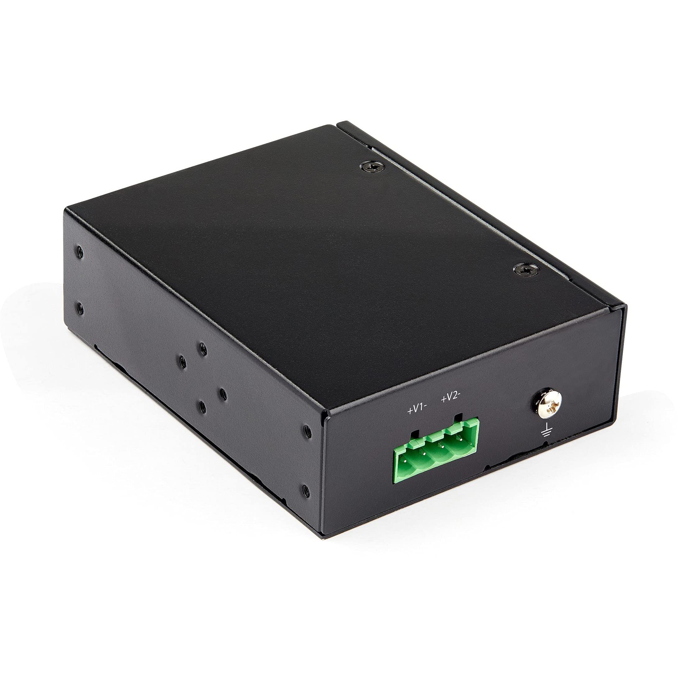 StarTech Splitter PoE Gigabit Industriel, -40C a +75C (POESLT1G48V) | Répartiteur Power over Ethernet, PoE++ 90W, 802.3bt, RJ45 vers CC, Bornier 12-48V, Montage rail DIN