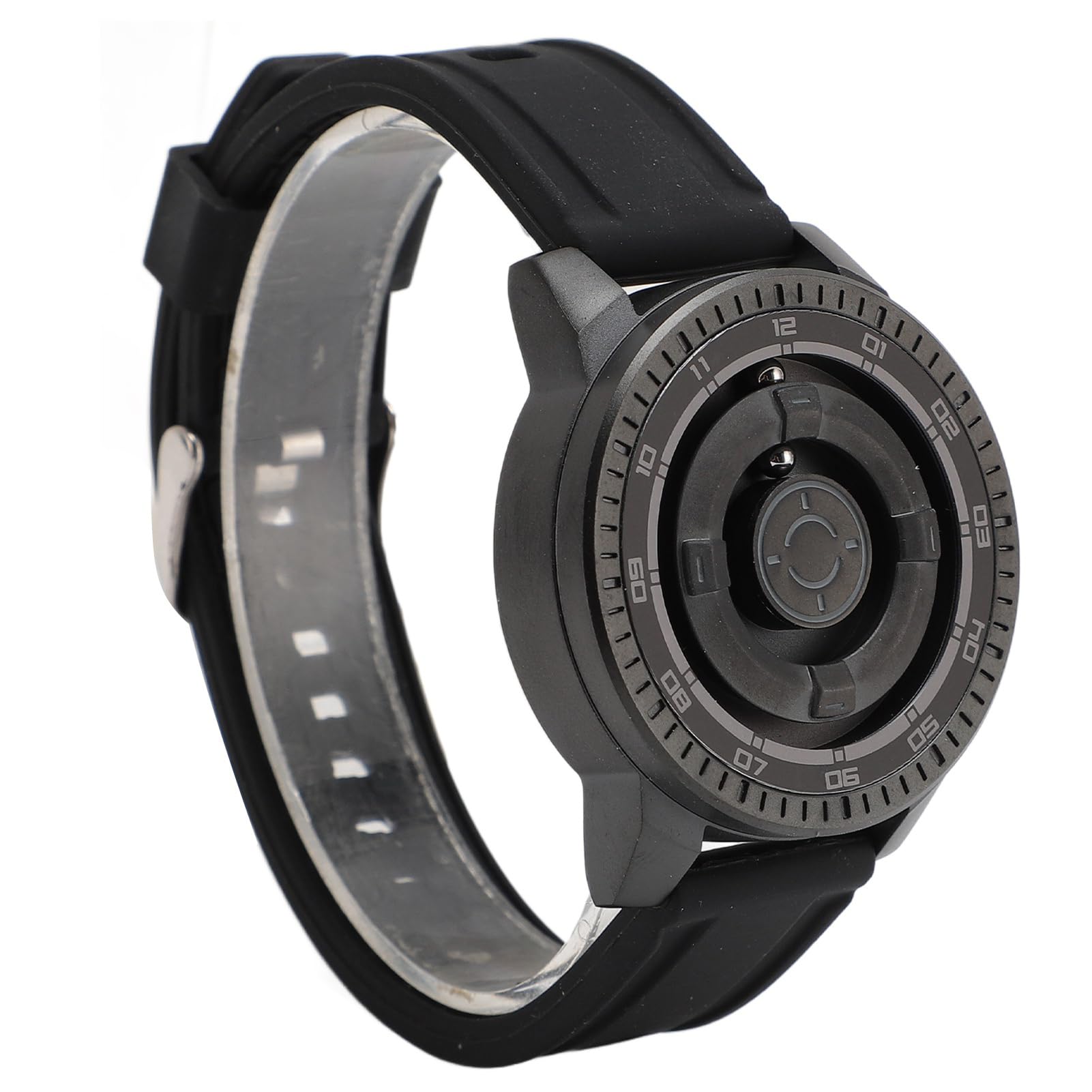ZJchao Orologio da Polso Al Quarzo Impermeabile con Sospensione Magnetica con Orologio da Coppia con Conchiglia Nera