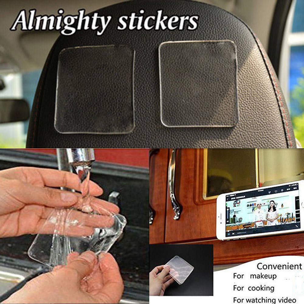 Efaster 5 Pcs/ 10 Pcs/ 15 Pcs/ 20 Pcs Grip Sticky Anti Slip Pads New Kitchen Car Holder Super Easy Gripping Pad PU Gel Pad Sticker Non Slip Super Sticky Pad (10 Pcs)