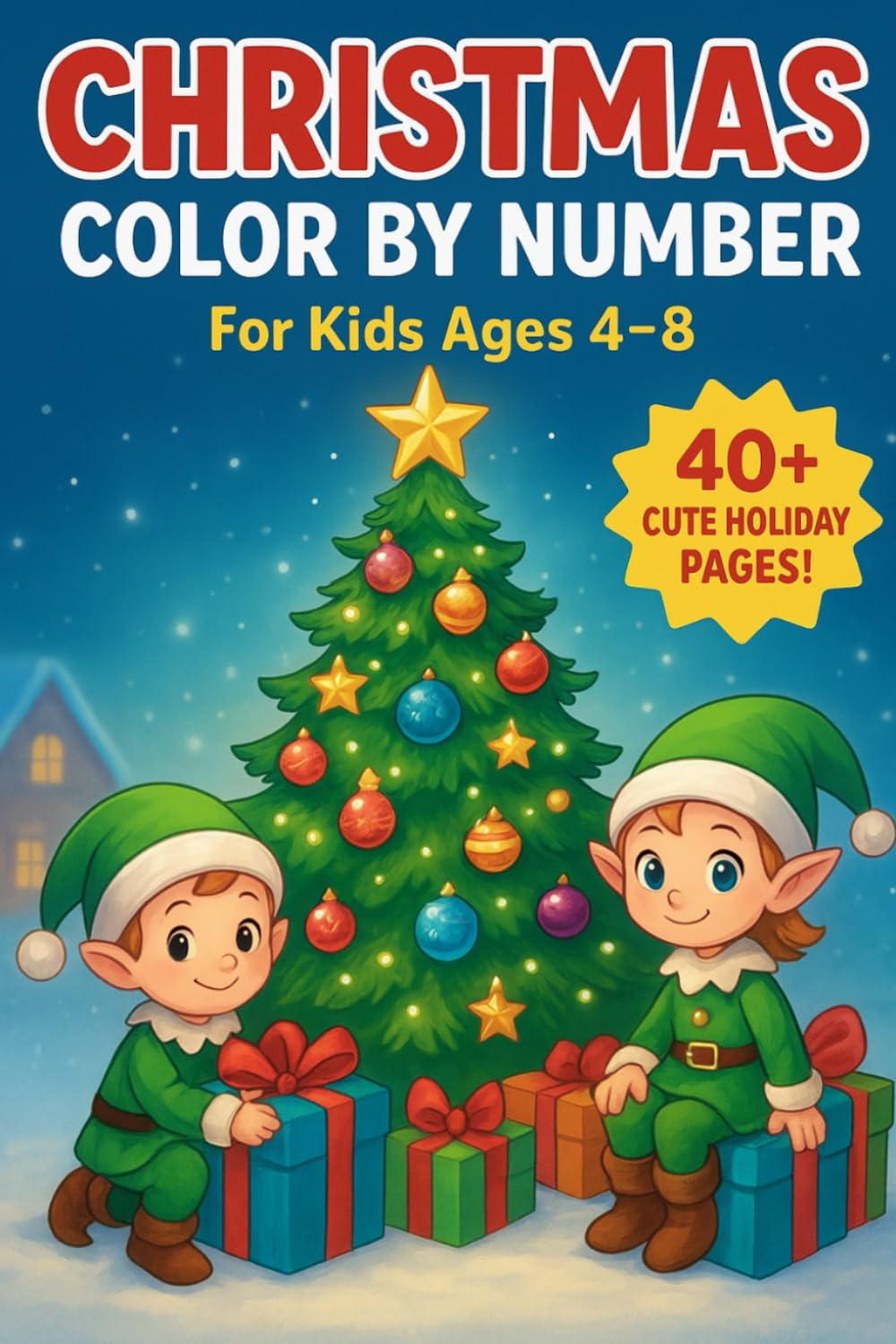 Christmas Color by Number para Niños: Libro para Colorear por Números de Navidad | 66 Dibujos Navideños | Actividades Educativas sin Pantallas | 4–8 Años