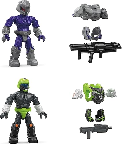 Miniatura 6 de Mega Figura de acción Halo - Juguete de construcción, avispa ártica UNSC con 342 piezas y 2 figuras articulables, para coleccionistas