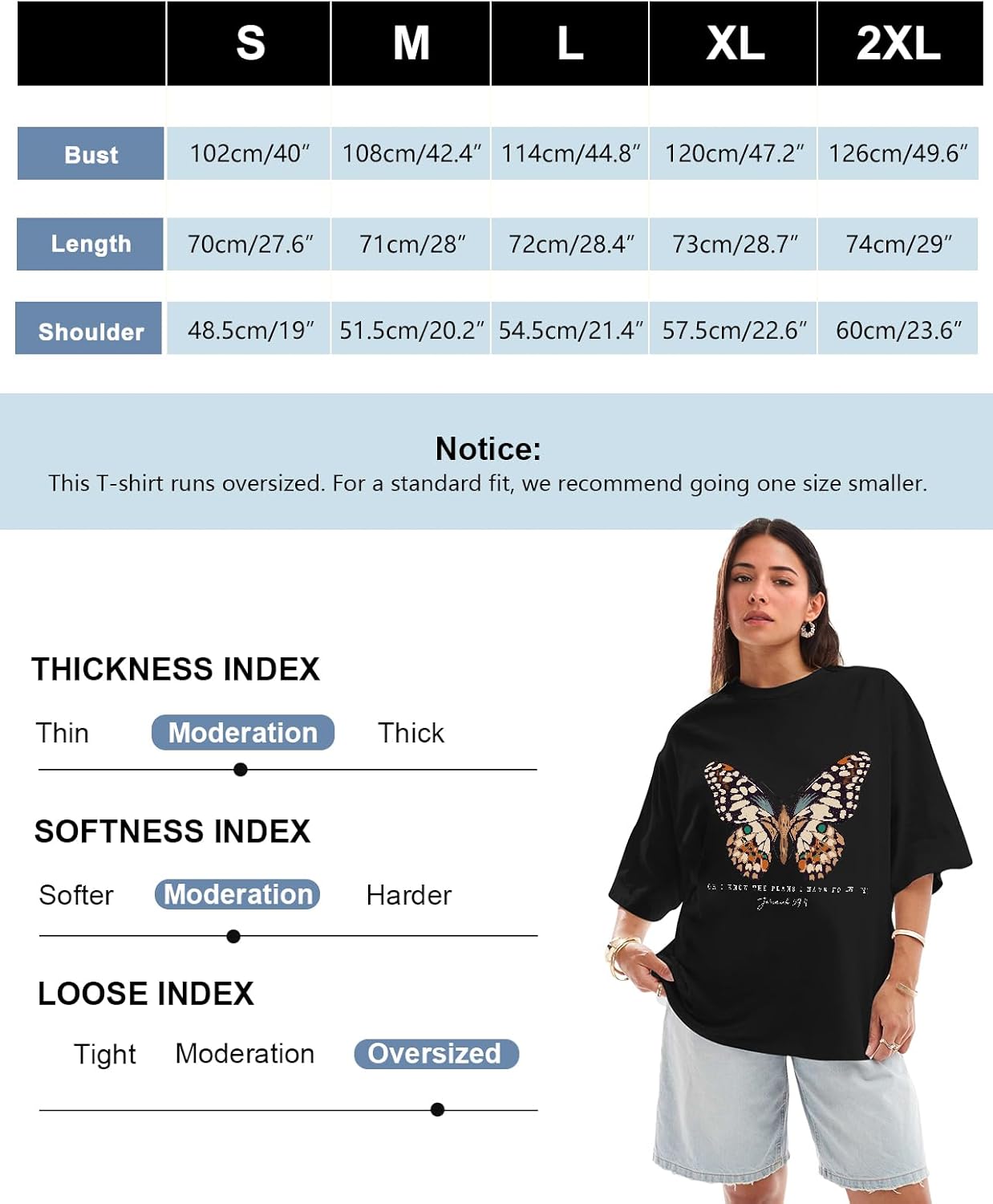 Flafens Oversized Tshirts for Women - Graphic T Shirt Loose Tees Crewneck Sleeve Top Cute Fashion Summer Pattern Print Tops - Image 4
