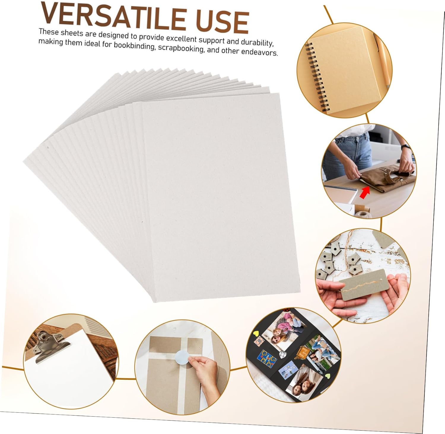 PLAFOPE 20sheets Reinforced Gray Cardboard Model Kit Thick Cardboard Paper for DIY Craft Bookbinding Packaging Chipboard Sheets for Making Boxes