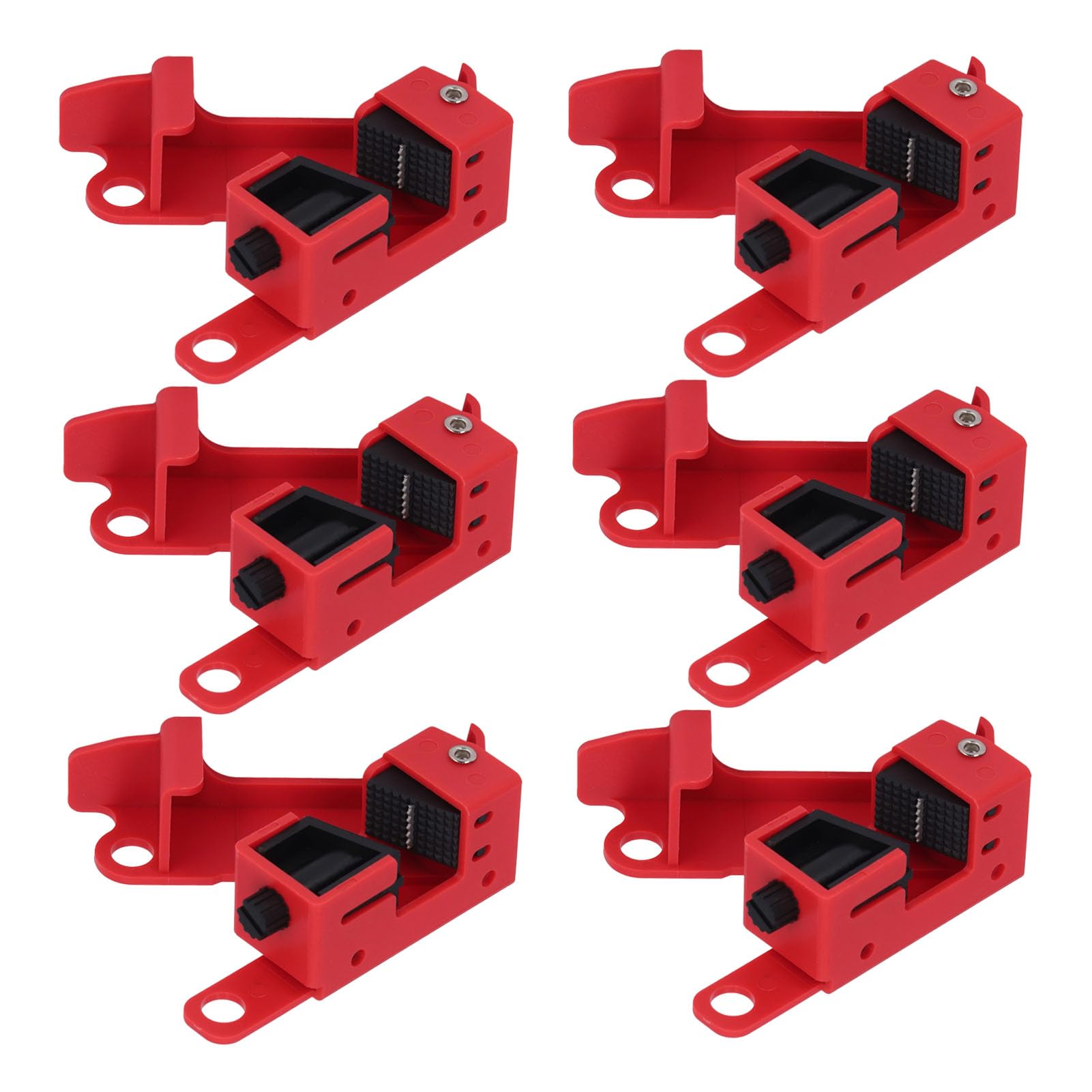 6Pcs Circuit Breaker Lockout Device for Less 16 mm Handle, Clamp on Electrical Single Pole Breaker for Loto Station Lock Out Tag Out Kit