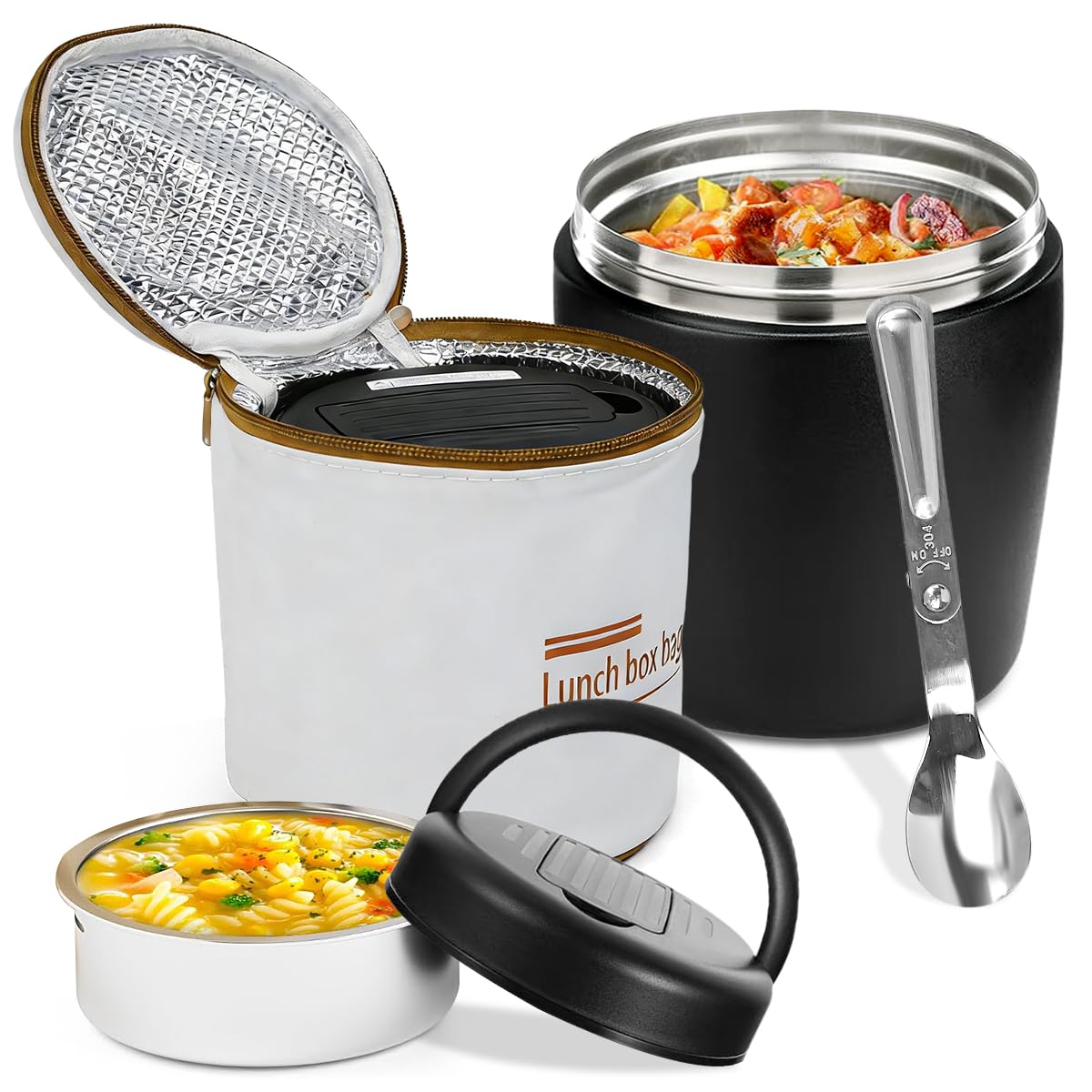 Food Flasks 1.2L Stainless Steel Double Walled Insulated Food Container