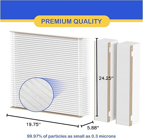 Miniatura 7 de Filtros de aire de repuesto para horno 201 compatibles con Aprilaire 2200 2250, purificador de aire Space Gard 2200 y Lennox PMAC-20C X0445,