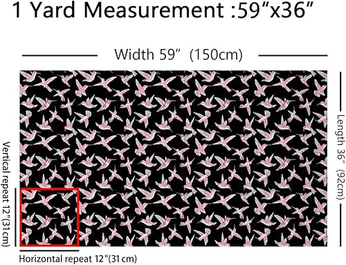 Miniatura 2 de The Yard - Tela de colibrí rosa de The Yard, tela de tapicería de animales salvajes con pájaros lindos para sillas y sofá, tela rústica para amantes