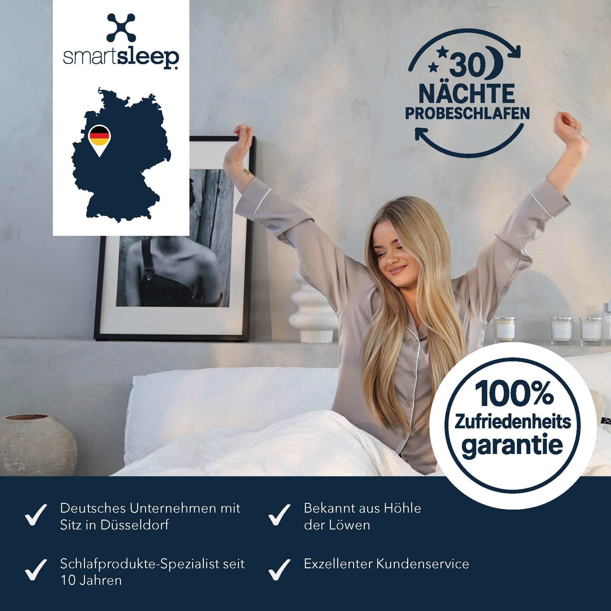 smartsleep® Orthopädisches Kissen - Nackenstützkissen Recovery Pillow – Ergonomisches Nackenkissen - Memory Foam Kopfkissen mit Kopfmulde, HWS-stützend für Rücken- & Seitenschläfer