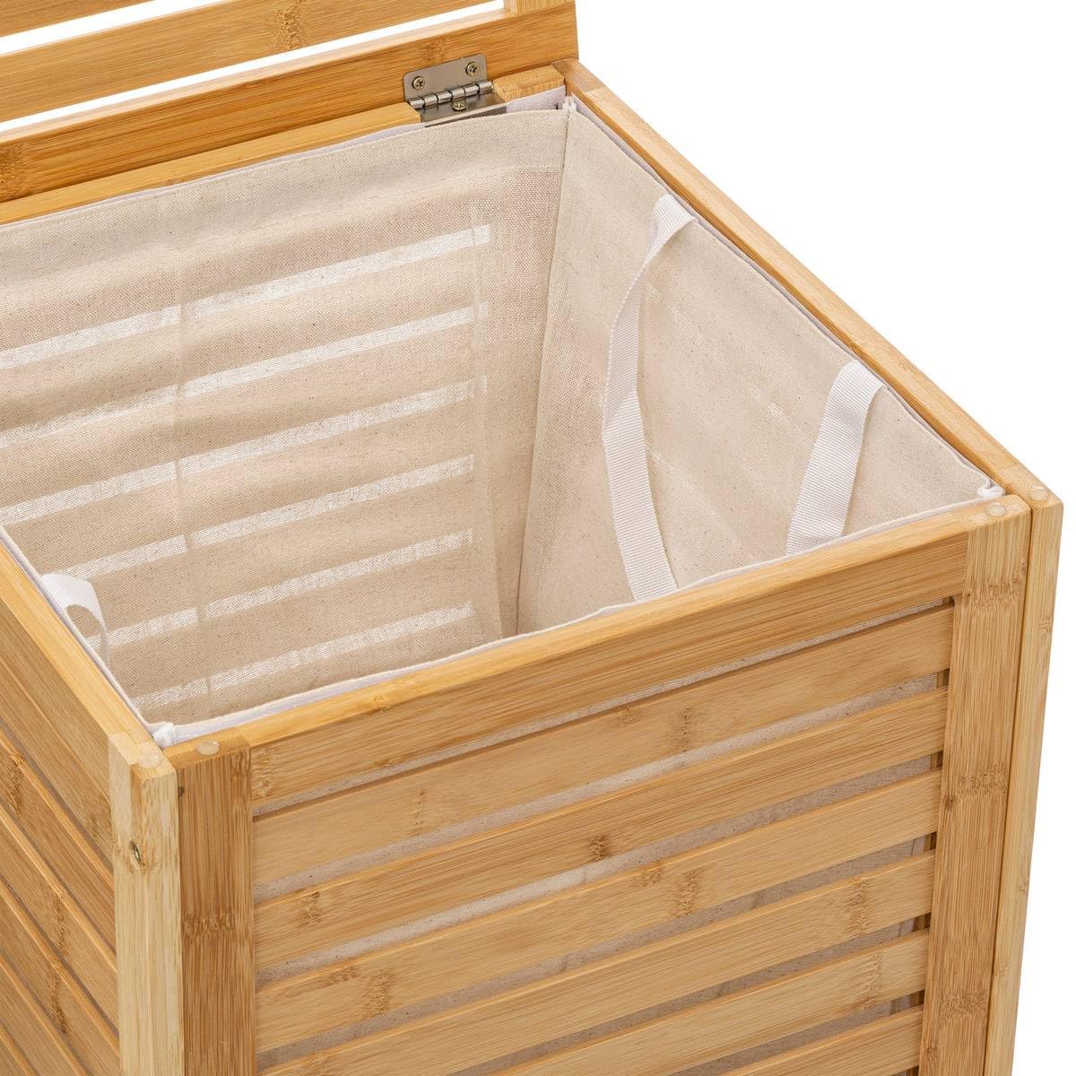 Cesto portabiancheria 65L Bambù Sicela - 5 five simply smart