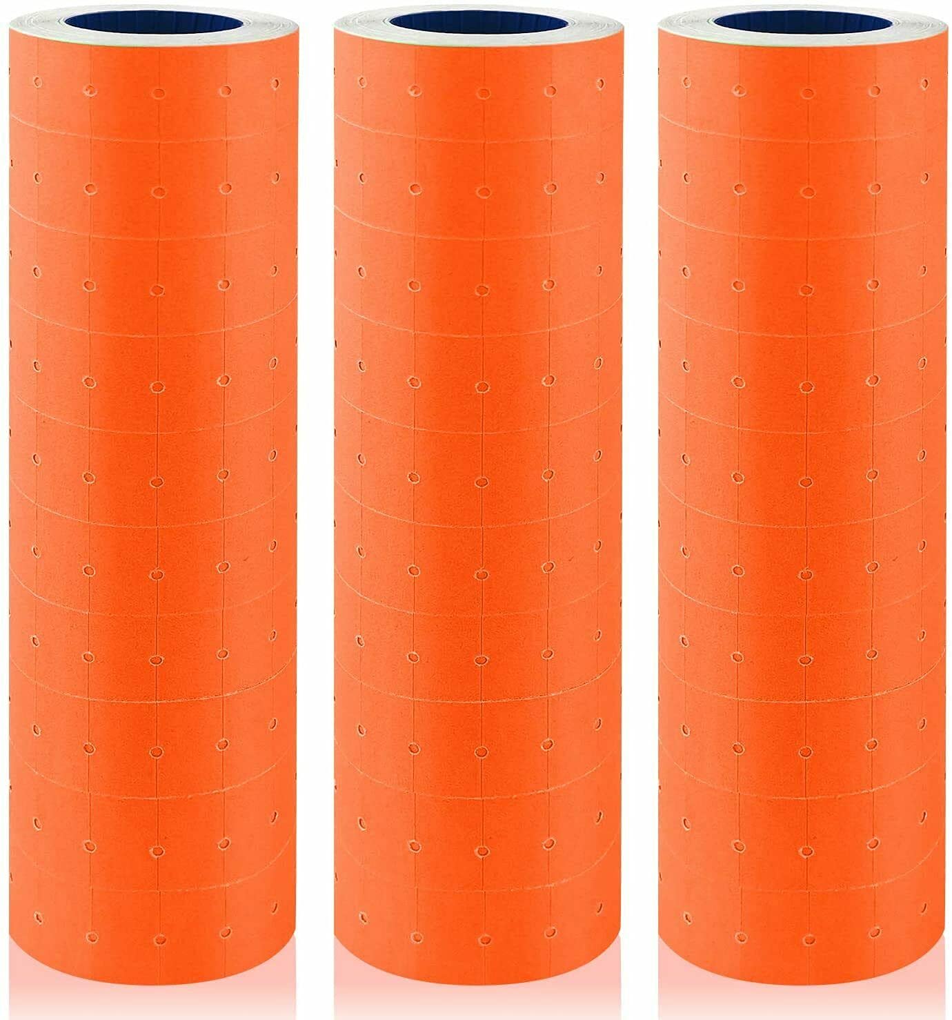 10x Rolls OR 5000 Labels Orange Price Gun Labels 21 x 12mm CT1 Labels 22x12 21x12 fits MoTex Puma Lynx (Orange) โ image 1