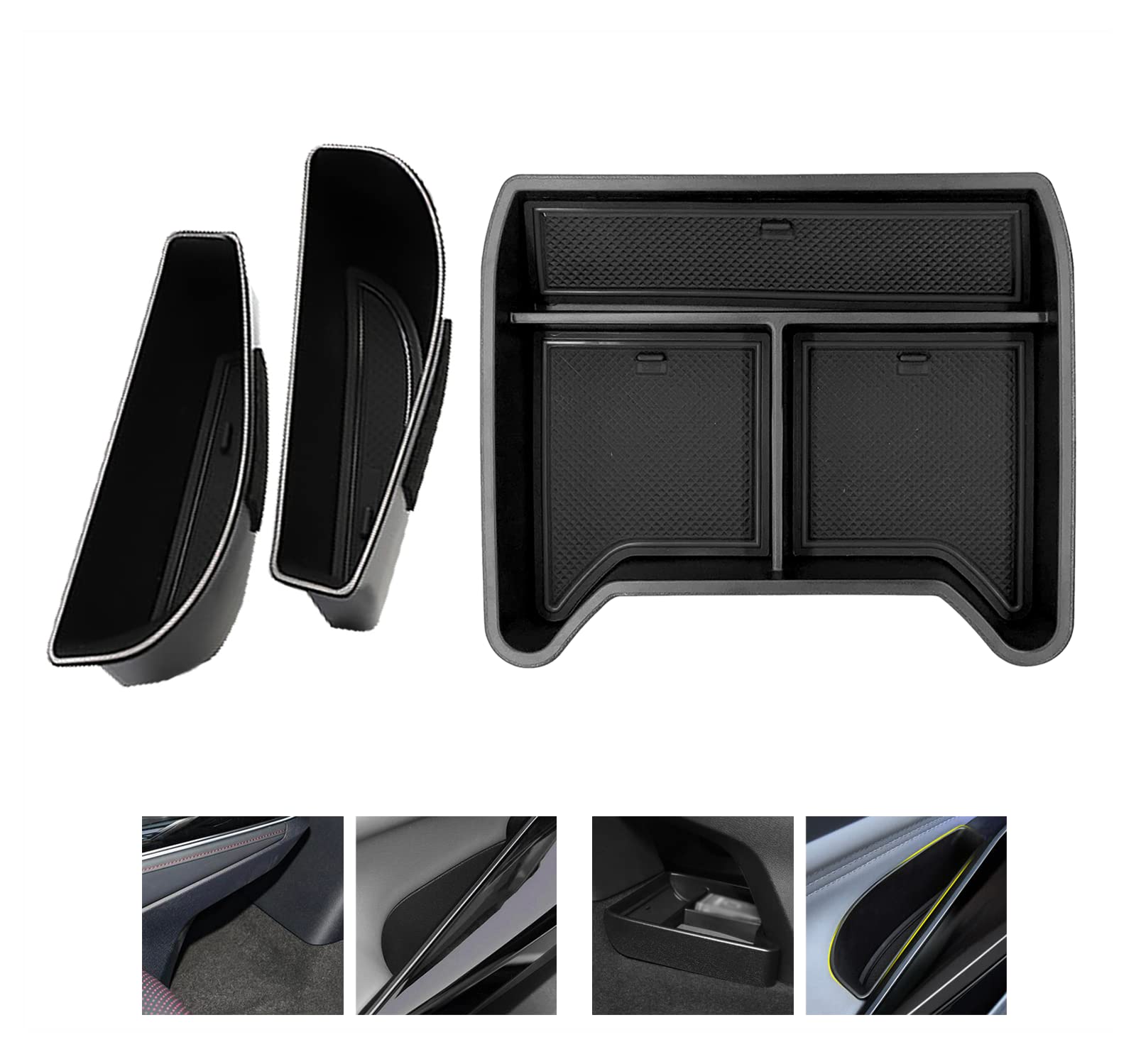 2024 2025 VW ID.4 Center Console Organizer Door Handle Storage Box Compatible with VW ID.4 2025-2021 Door Side Storage Box Handle Pocket