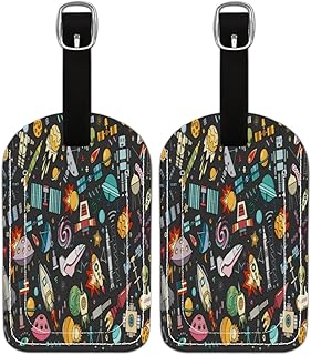 Etiqueta de bagagem PU Leahter para malas, bolsa de viagem de proteção de privacidade etiqueta etiqueta de bagagem de viagem impressão de ferramentas de espaço, etiqueta de bagagem de viagem, etiqueta de identificação para mulheres e homens