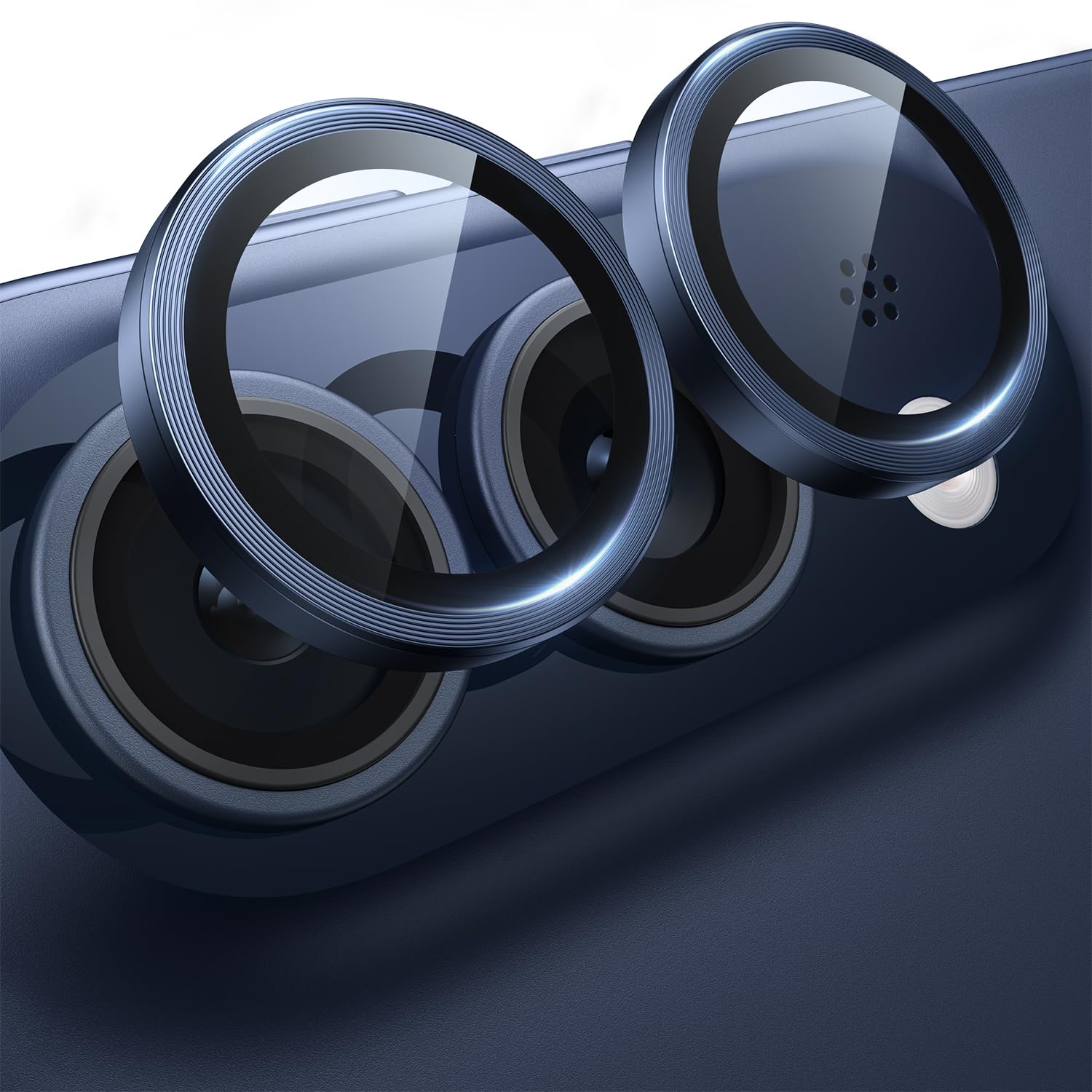 WSKEN for iPhone Duo Camera Lens Protector - Original Shooting Mode | Individual Metal Cover Film, Case Friendly, Shatterproof HD Tempered Glass Camera Screen Protector, Ultra Thin