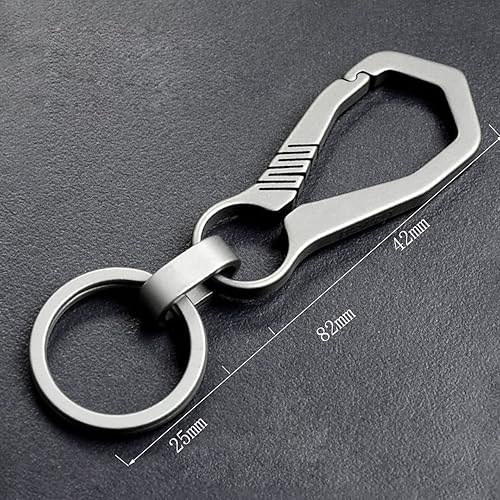 Miniatura 2 de RISON-Titanium Llavero con llavero antipérdida de liberación rápida, mosquetón para automóvil para hombres y mujeres