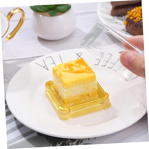 Miniatura 5 de Hemoton 50pcs Contenedores Para Postres Tarta Contenedor De Pastel De Boda Soporte De Sandwich Contenedor De Tarta Porta Tarta Tazas De Postre Con