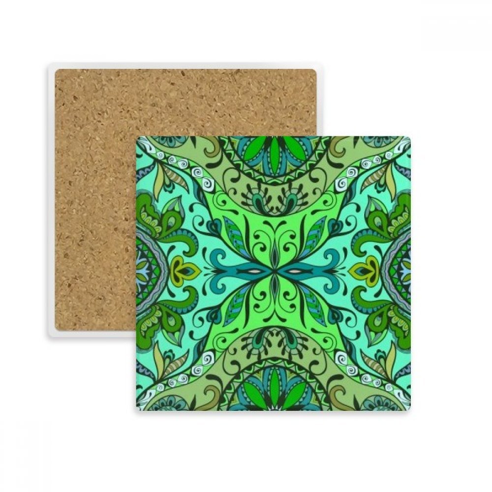 Dessous de verre absorbant en pierre motif fleurs lot de 2 pour mug et tasse sans traces
