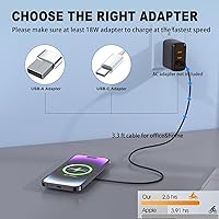 Vista 7 de Cargador MagSafe, almohadilla de carga inalámbrica magnética para iPhone 17/17 Pro/17 Pro Max/Air/16 15 14 13 12 Pro Max Plus mini y AirPods 2 3