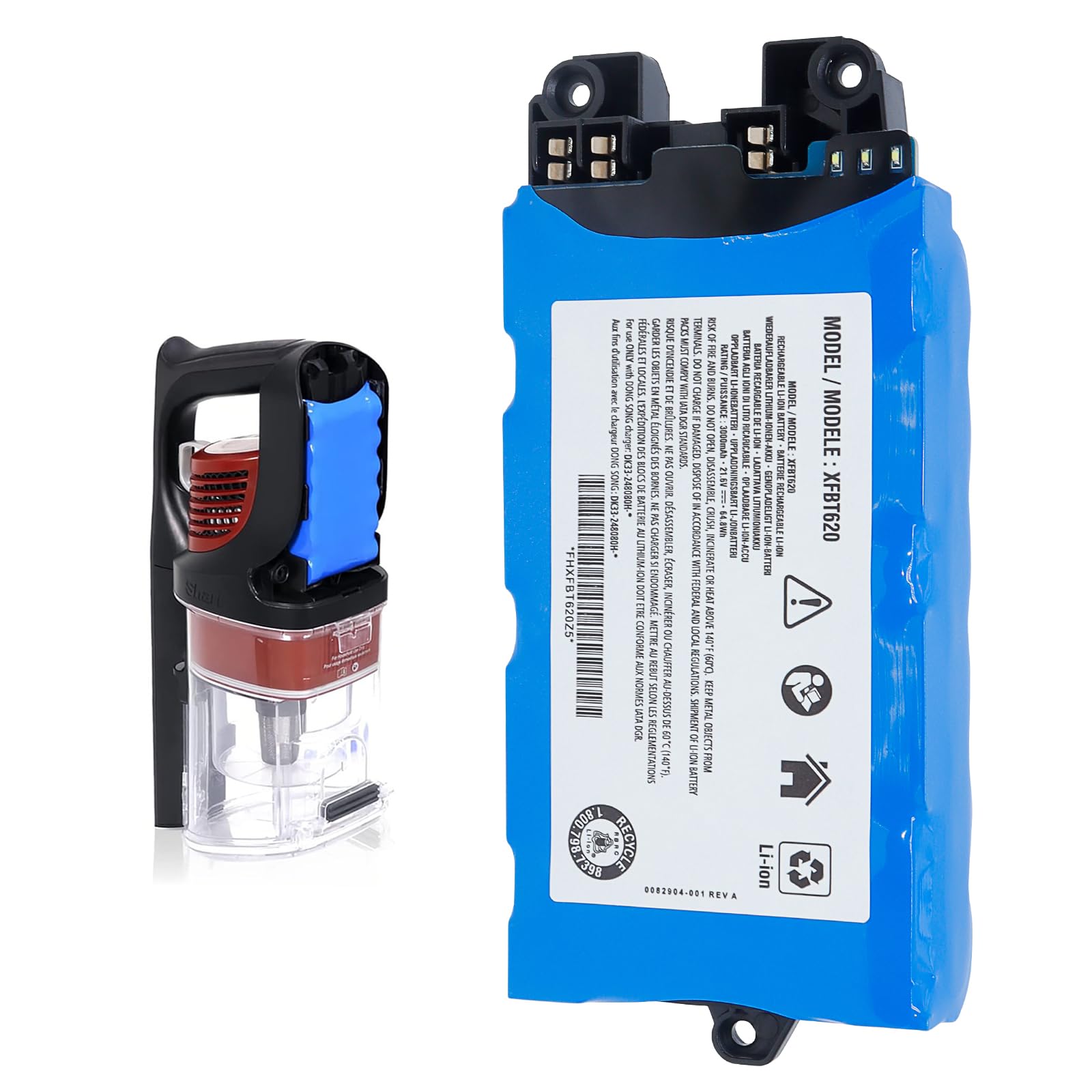 Amazon.com: XFBT620 Replacement Battery for Shark IX141 Series