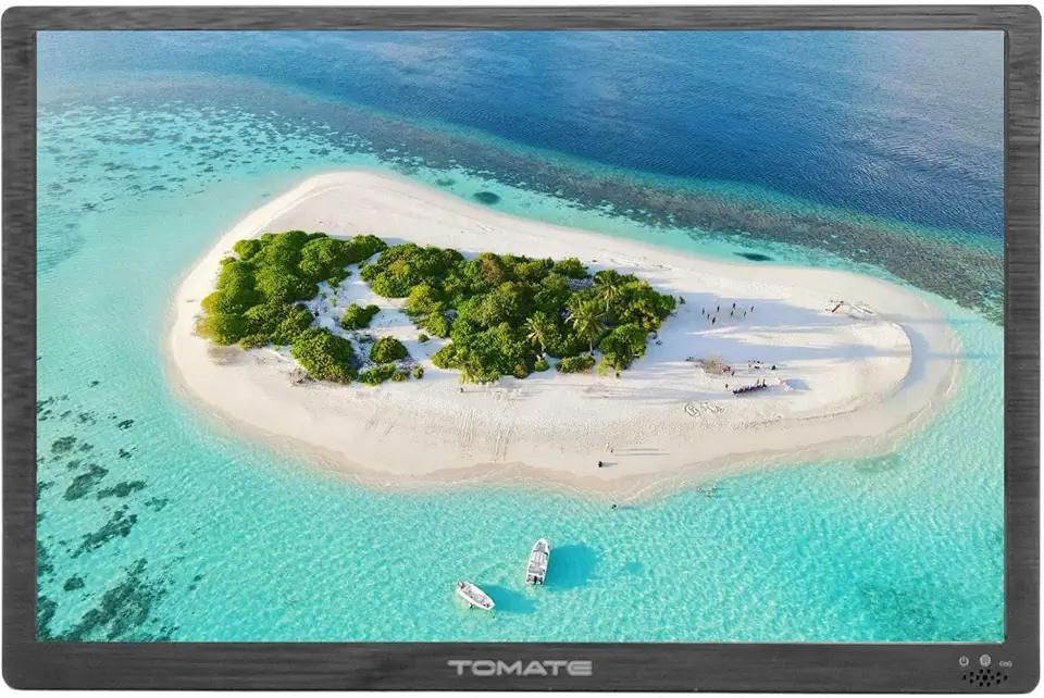 TV Digital Monitor Portátil LED HD 15,4" Portabilidade Multifuncional para Filmes Jogos e Viagens