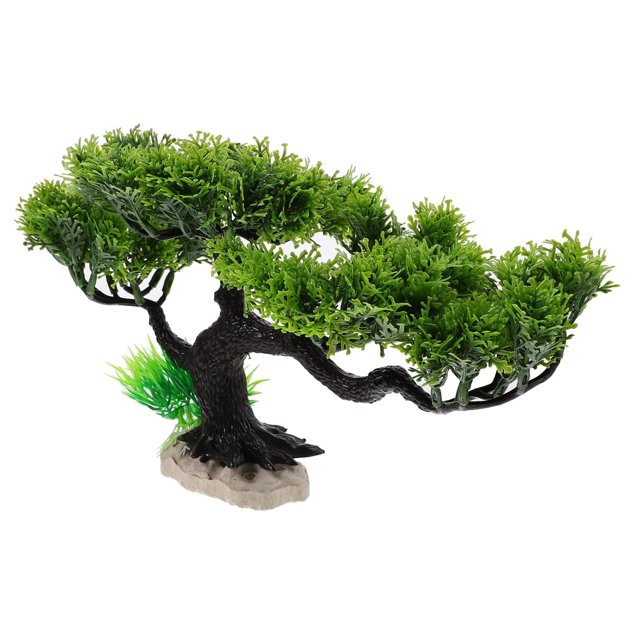 SHINEOFI Aquarium Artificial Pine Tree Decoration, Realistic Plastic Plants Fish Tank, Fake Green Aquarium Bonsai Landscape Ornament for Aquascaping Fish Tank Scenery Accessories
