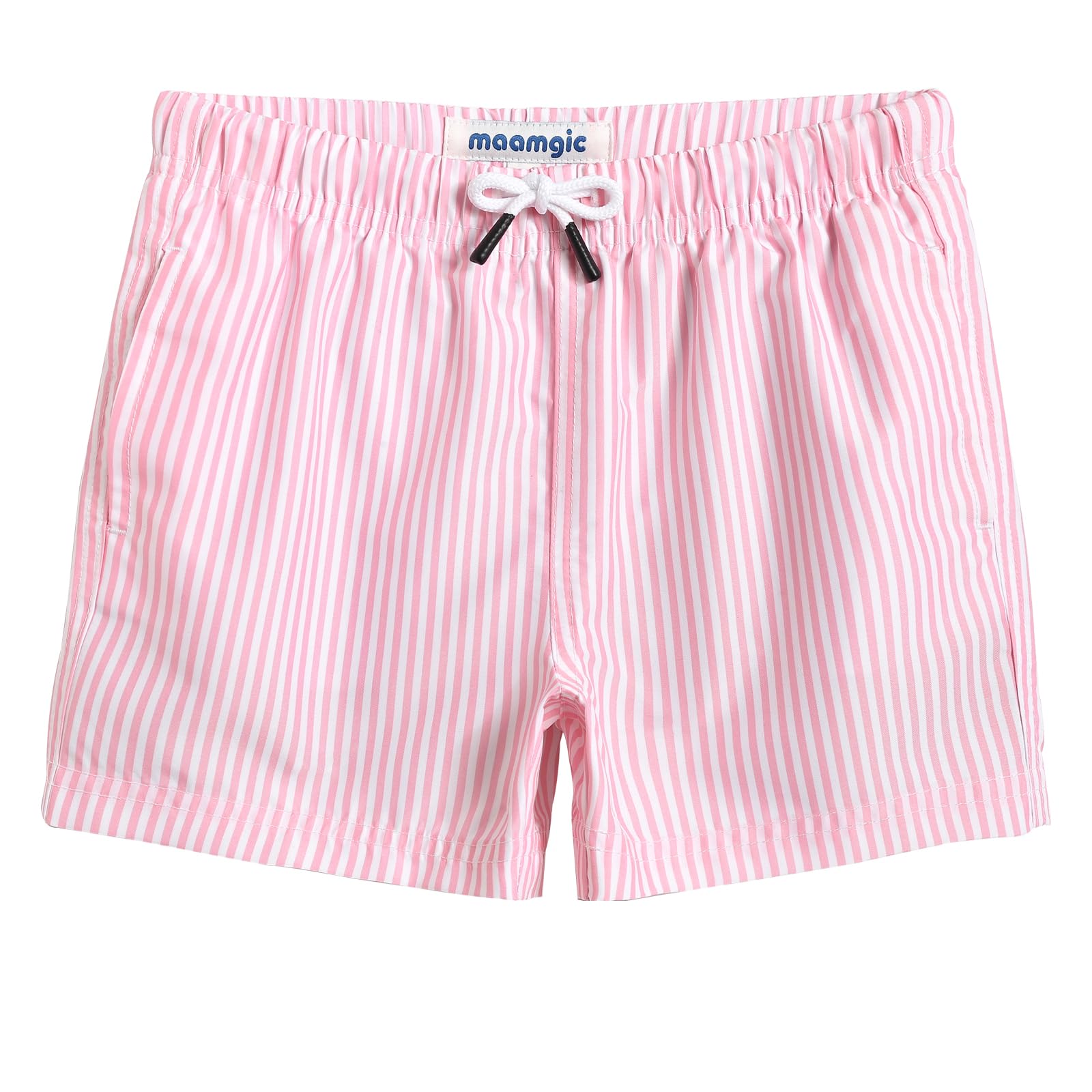 MaaMgic Kleine Jungen Badeshorts Schnelltrocknend Boardshorts mit Mesh-Futter Taschen und Verstellbarem Tunnelzug MEHRWEG