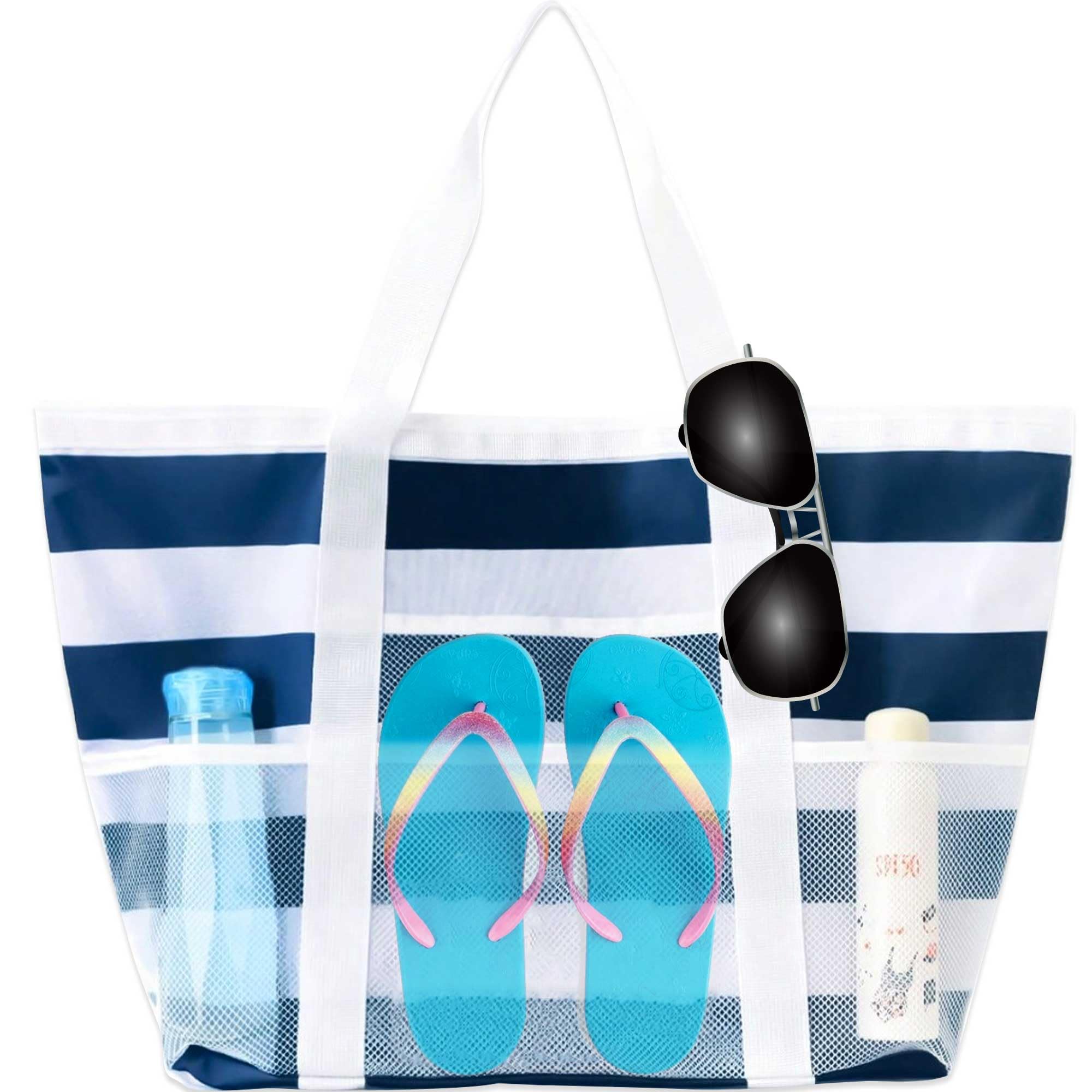 Beach Bags for Women Beach Tote Bag with Zip and Pocket