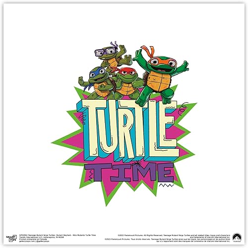 Trends International Gallery Pops Nickelodeon Teenage Mutant Ninja Turtles Mutant Mayhem - Póster de pared de Mini Mutants Turtle Time, 12 x 12