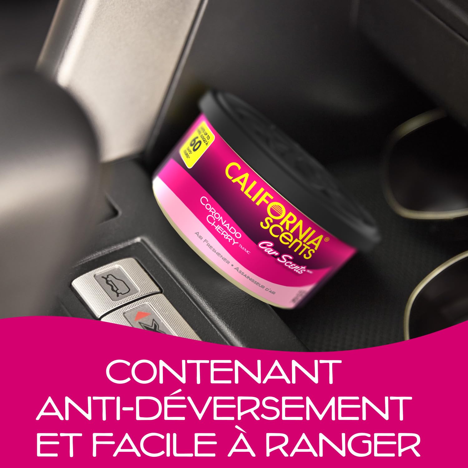 California Scents, Boite de Parfum Voiture, Lot de 12 Désodorisants Voiture Parfum Assortis, Accessoire de Voiture Pour Éliminer les Odeurs, Senteur Longue Durée et Ajustable