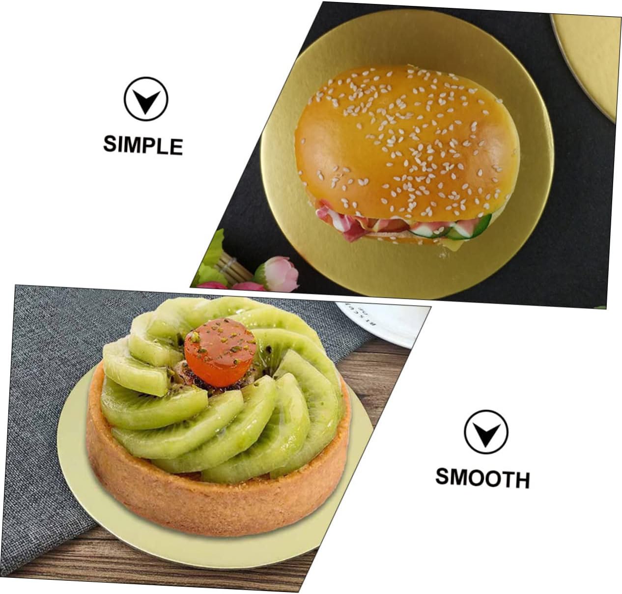 OUNONA 12pcs Round Cake Drums Sturdy Multi-tiered Cake Boards for Weddings Birthdays Cardboard Base Thick Reliable Lightweight