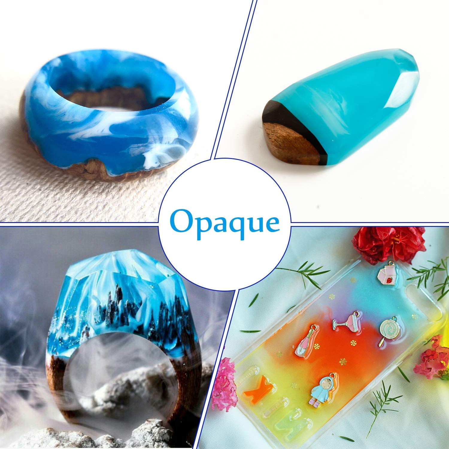 MEYSPRING Pigmento colorato in resina epossidica blu tropicale, 50 g, ideale per resina artistica, resina epossidica e resina UV, polvere di mica per resina epossidica