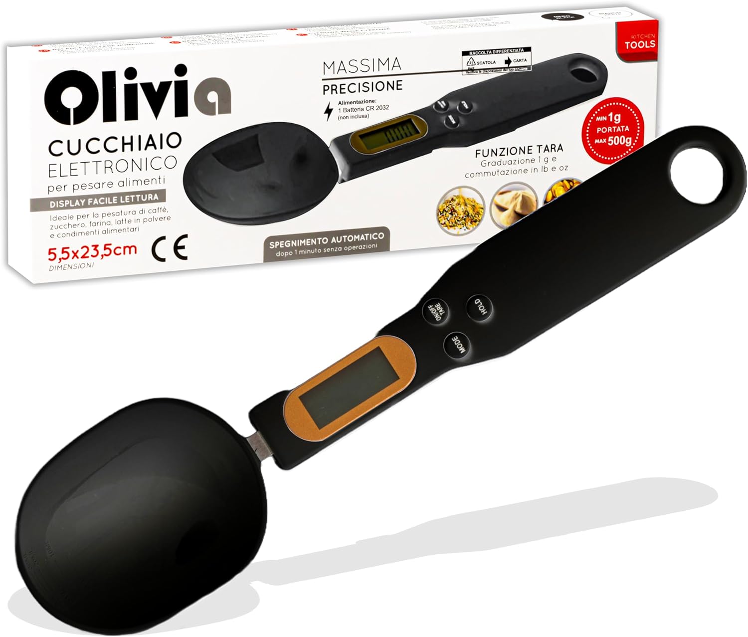 Balance Cuillère Numérique IPEA: Dosage précis pour une cuisine parfaite (1g-500g)