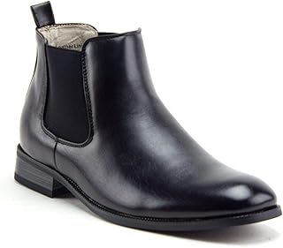 Men's 49113 Leather Lined Ankle High Classic Chelsea Dress Boots
