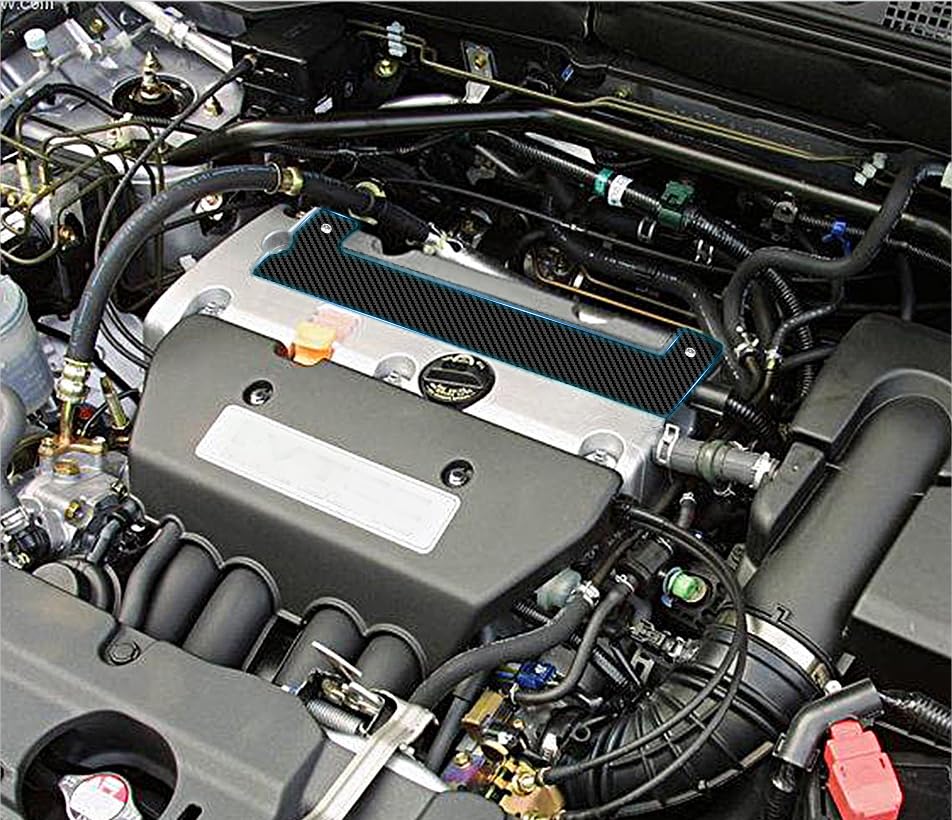 Bevinsee Dry Carbon Fiber K Series Engine Spark Plug Cover Insert K20/K24 Compatible with Honda Accord Acura Civic CRV K Swap EK EG