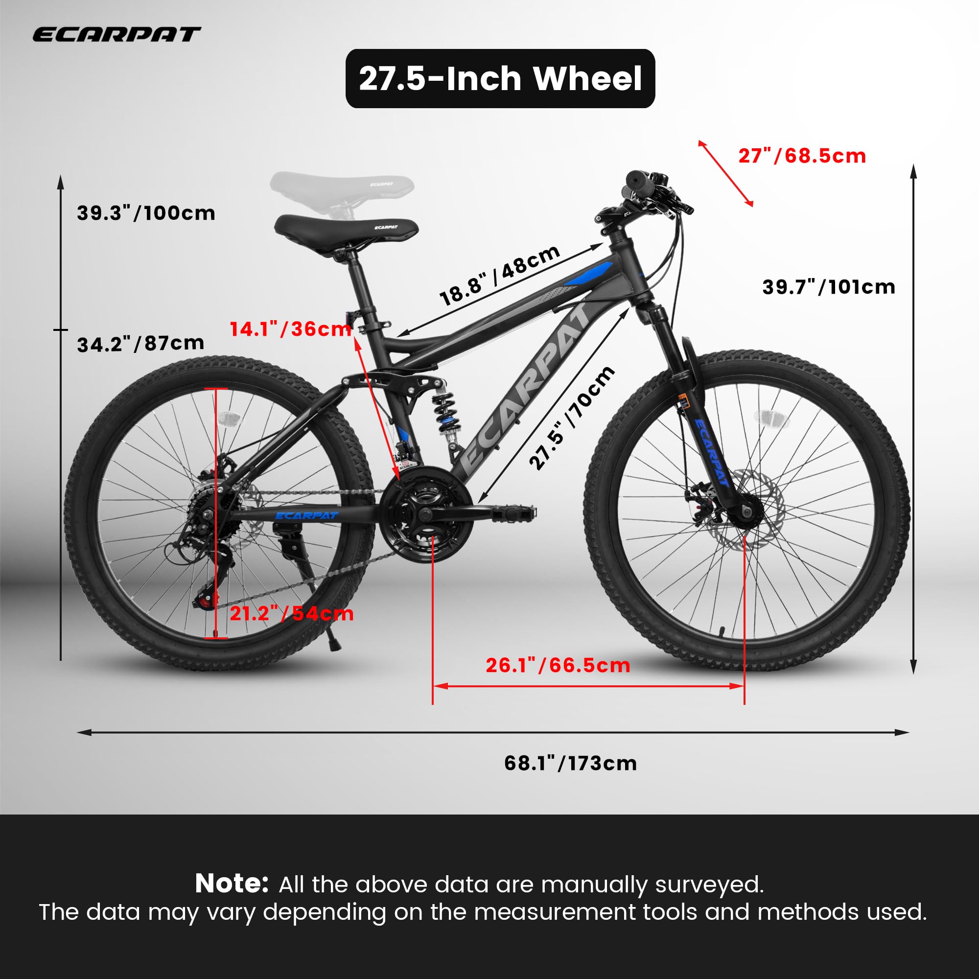 27.5インチ 30段変速 フルサスペンションマウンテンバイク