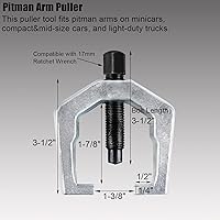 Vista 7 de YSTOOL Juego de herramientas de servicio frontal con separador de rótula automotriz, extractor de extremo de barra de acoplamiento, removedor