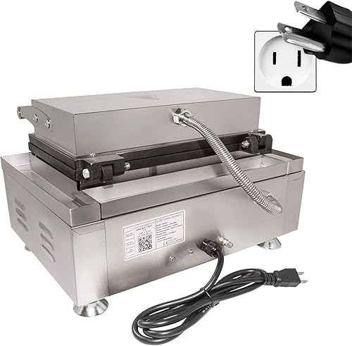 Miniatura 4 de Máquina de gofres de maíz para uso comercial gofres para perros calientes en un palo Acero inoxidable 110 V (6 piezas)