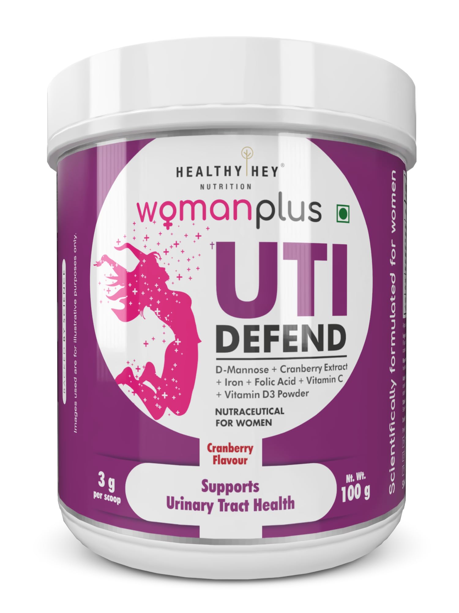 HealthyHey Nutrition Woman Plus UTI Defend - Cranberry Flavour Powder - 100g-picture-20