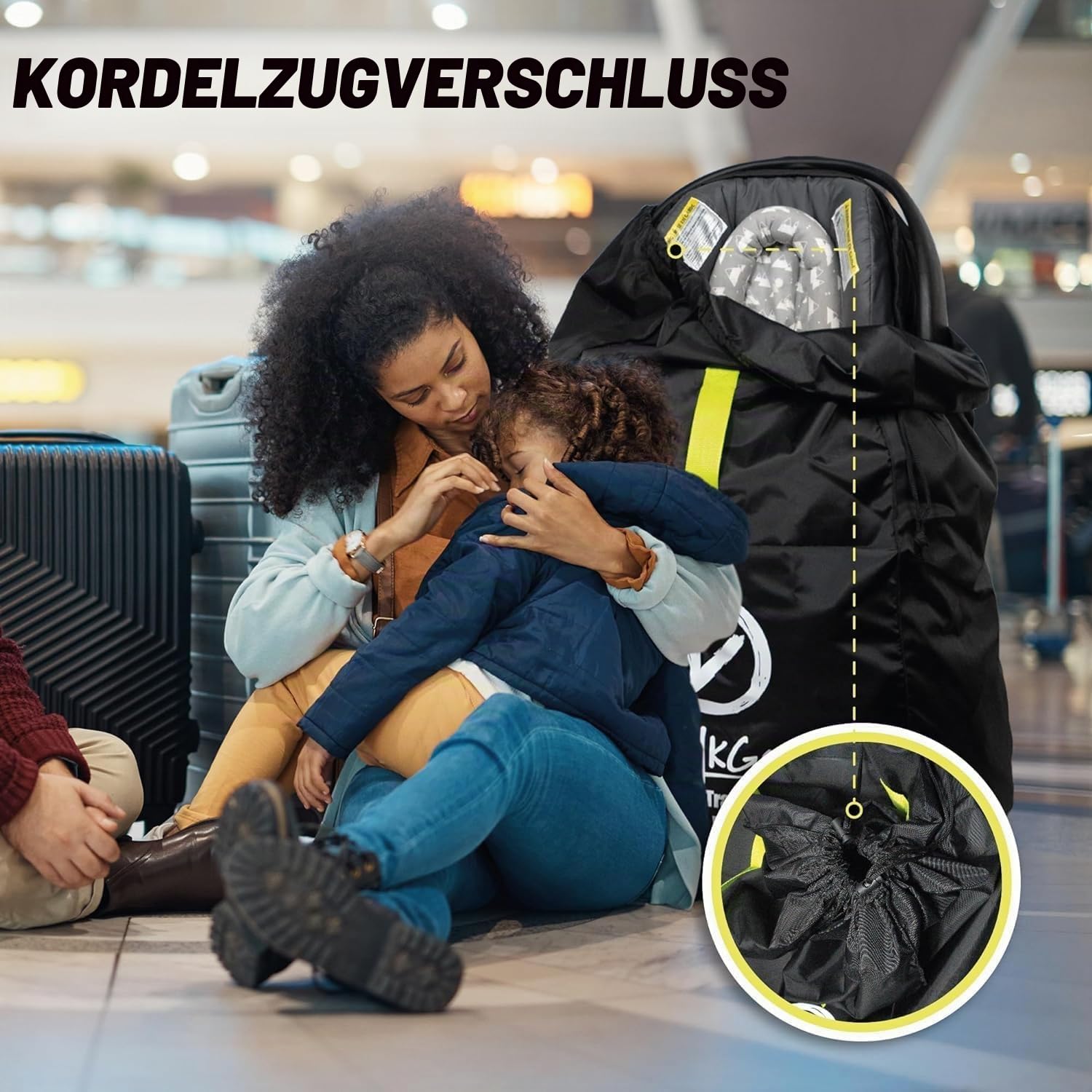 V VOLKGO Autositztaschen für Flugreisen, Autositz-Reisetasche, Schwarz