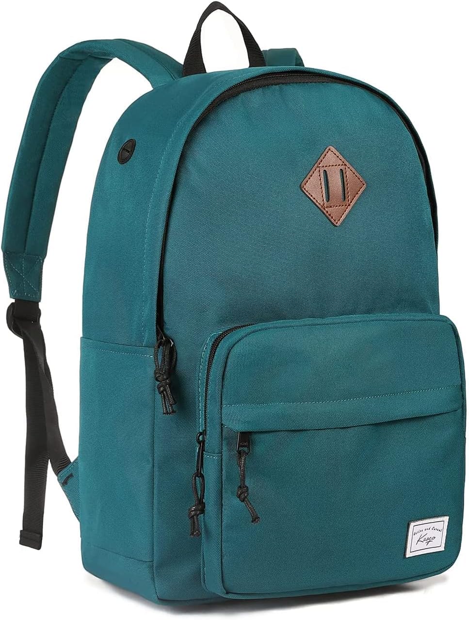 Kasqo School Backpack, 15.6 Inch Classic Lightweight Water-Resistant Backpack for Men Women Teens Girls Boys Kids to School, College, Travel, Work,17.8L Green