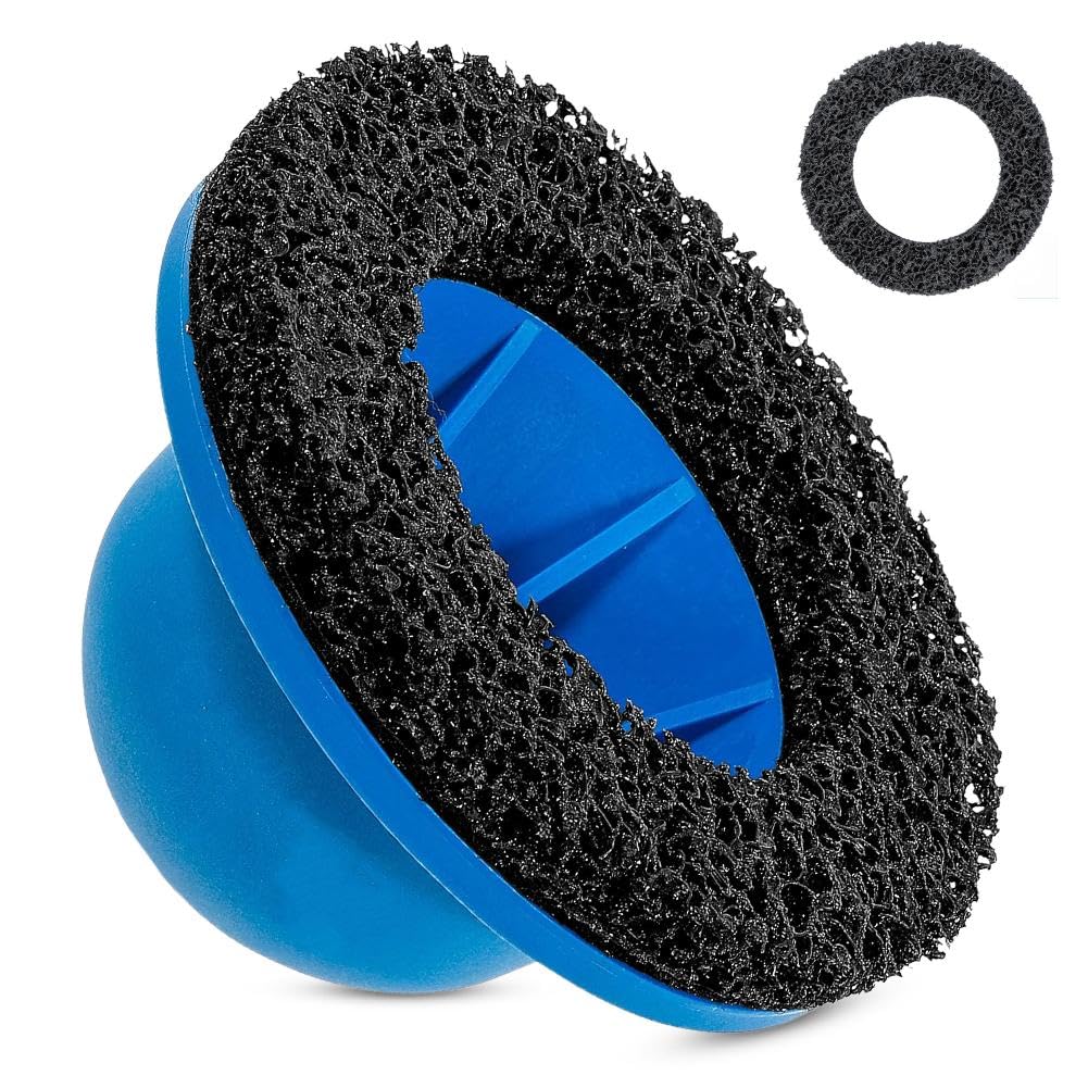 Limpiador de bujes de rueda, lijadora de cubo de rueda con olla de lijado de 150 mm, eliminador profesional de óxido para discos de freno y llantas con accionamiento de 1/2 pulgadas para cambio de