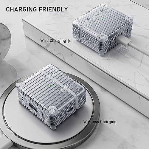 Miniatura 4 de Funda para Airpods 3, V-MOR0 Airpods de 3 generación, funda protectora rígida para auriculares iPod 3, funda de carga inalámbrica con llavero para